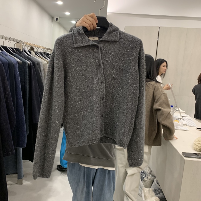 ETTER-B東大門實拍女裝新品休閑熱賣人氣推薦真品時尚毛衣ETTER-B毛衣圖色3灰