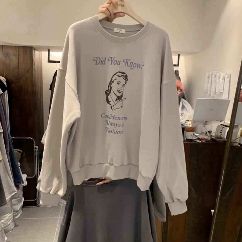 ONDA韓國代購女士新款推薦人氣熱賣時尚休閑真品衛衣加絨ONDA衛衣圖色2