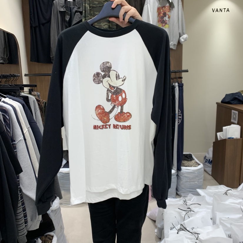 VANTA東大門實拍女士新品真品推薦休閑熱賣長袖T恤插肩袖VANTA長袖T恤圖色2