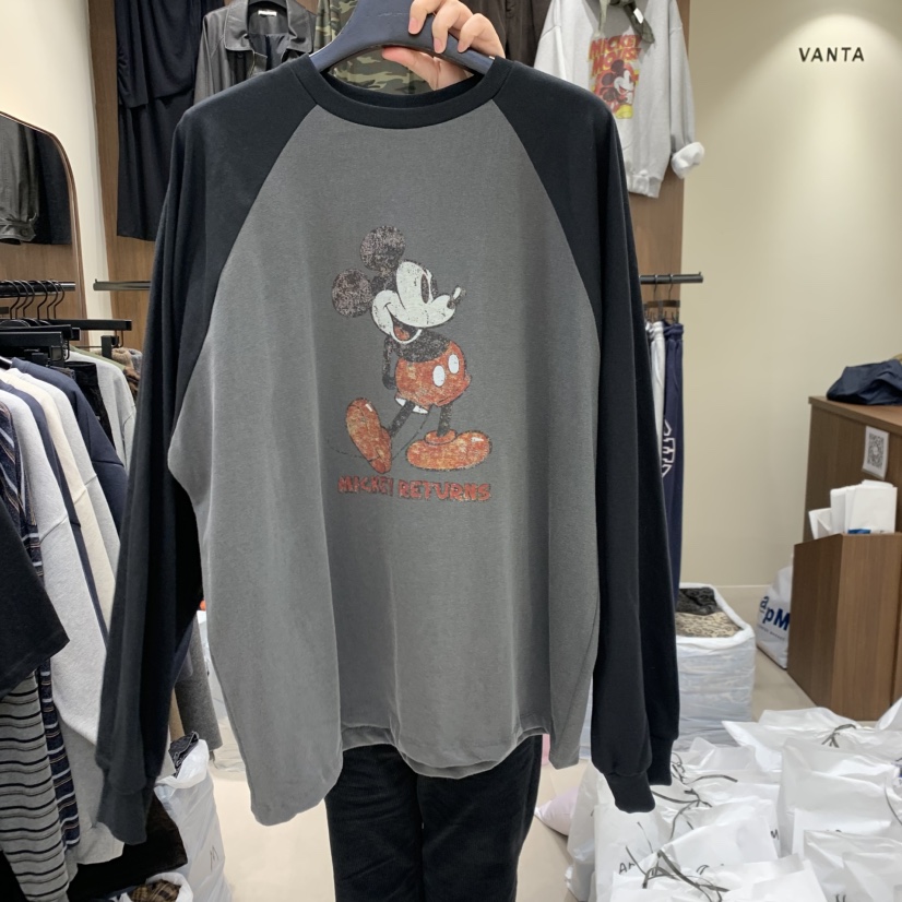 VANTA東大門實拍女士新品真品推薦休閑熱賣長袖T恤插肩袖VANTA長袖T恤圖色3