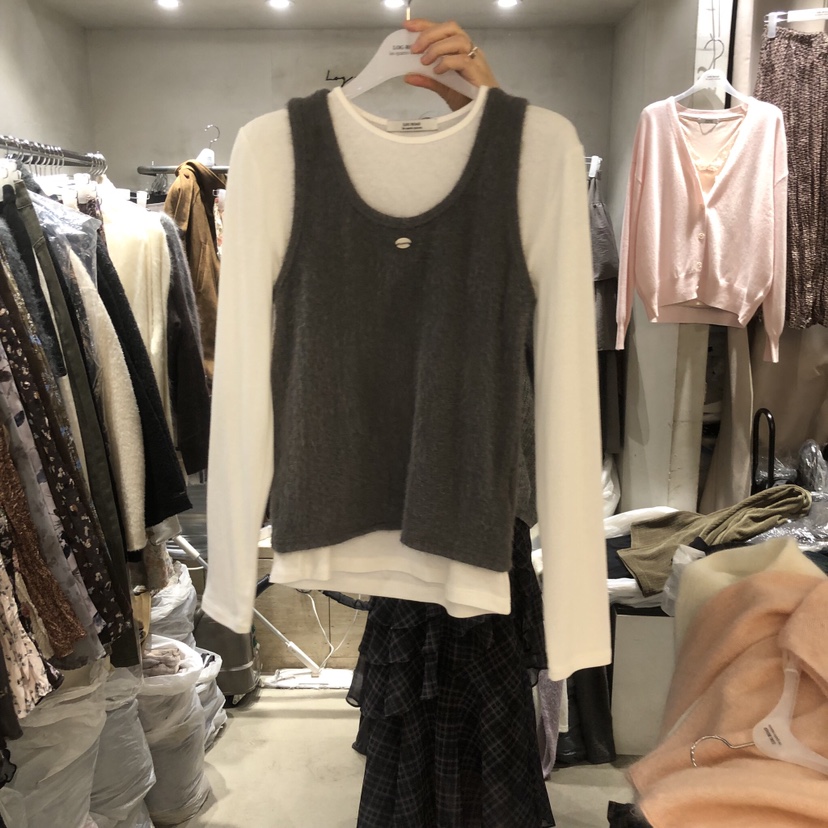 LOGROAD東大門代購女士新款時尚休閑人氣推薦熱賣真品套裝LOG ROAD套裝圖色1