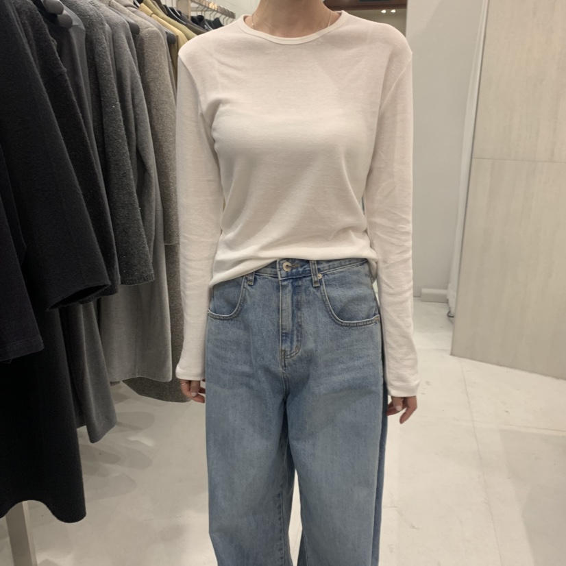 ETTER-B東大門直郵女裝新款時尚推薦休閑人氣熱賣長袖T恤ETTER-B長袖T恤圖色4白