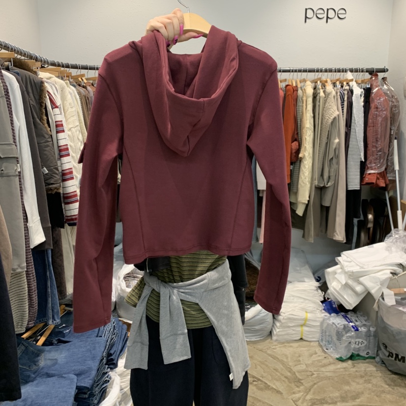 ALMOND PEPE東大門直郵女士新款推薦衛衣不加絨連帽衫口袋ALMOND PEPE衛衣