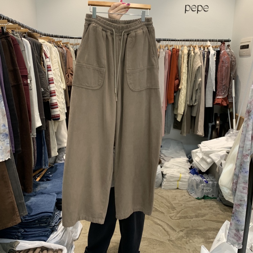 ALMOND PEPE韓國直郵女士新款熱賣推薦時尚休閑休閑褲加絨ALMOND PEPE休閑褲圖色2
