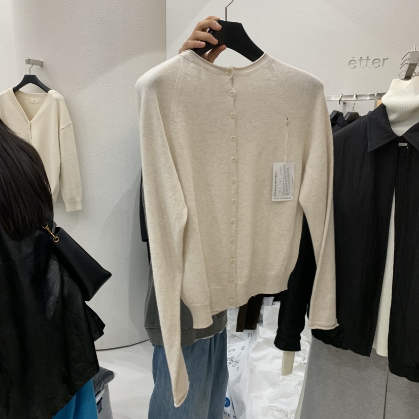 ETTER-B韓國代購女士新品人氣熱賣休閑推薦時尚真品開衫ETTER-B開衫圖色5燕麥