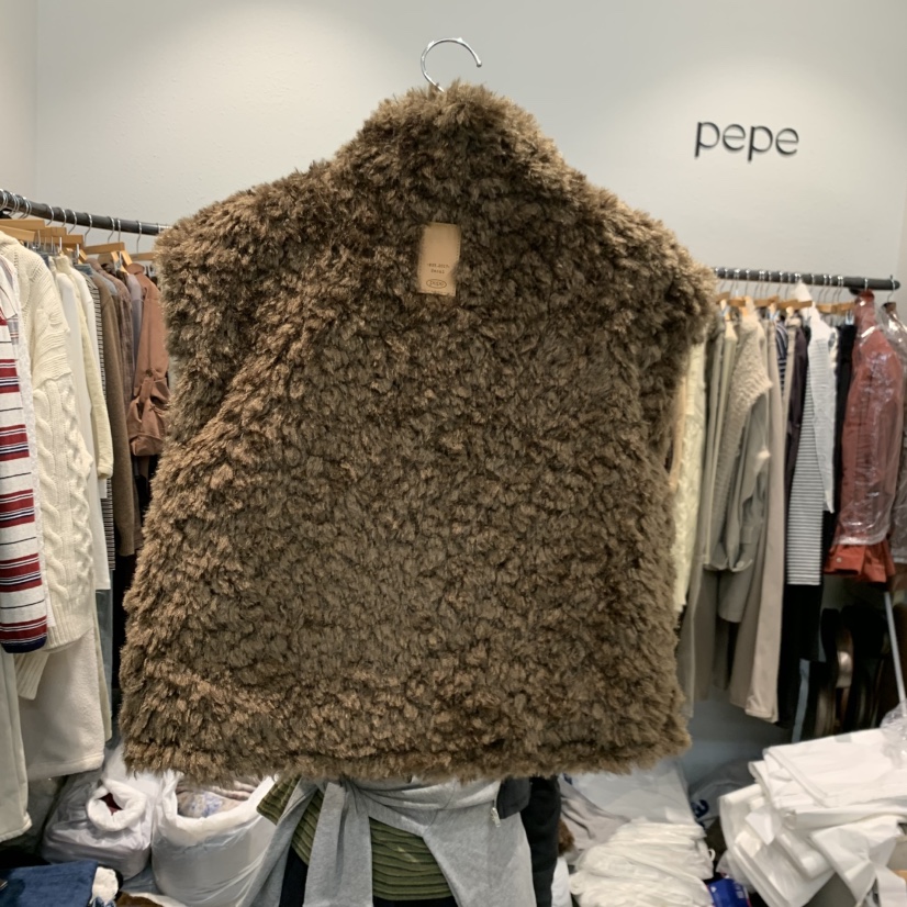 ALMOND PEPE東大門實拍女士新品熱賣人氣休閑馬甲兩面穿ALMOND PEPE馬甲