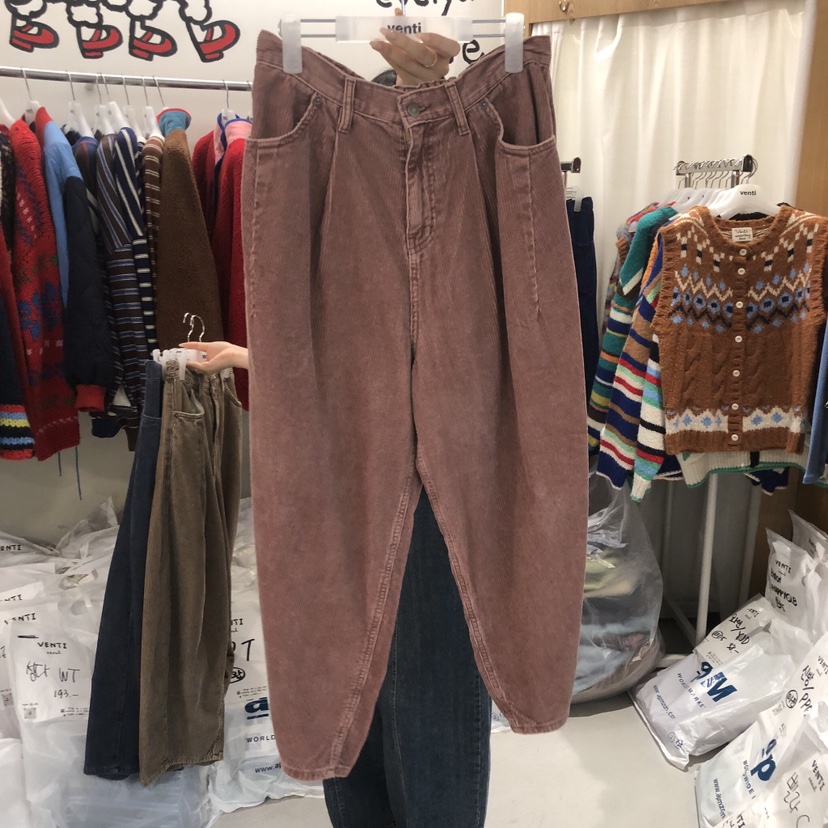 VENTI韓國直郵女裝新品時尚真品休閑熱賣推薦休閑褲燈芯絨VENTI休閑褲圖色1