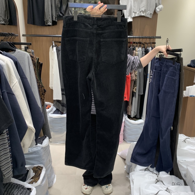 VANTA東大門實拍女裝新品休閑熱賣時尚推薦真品休閑褲燈芯絨VANTA休閑褲