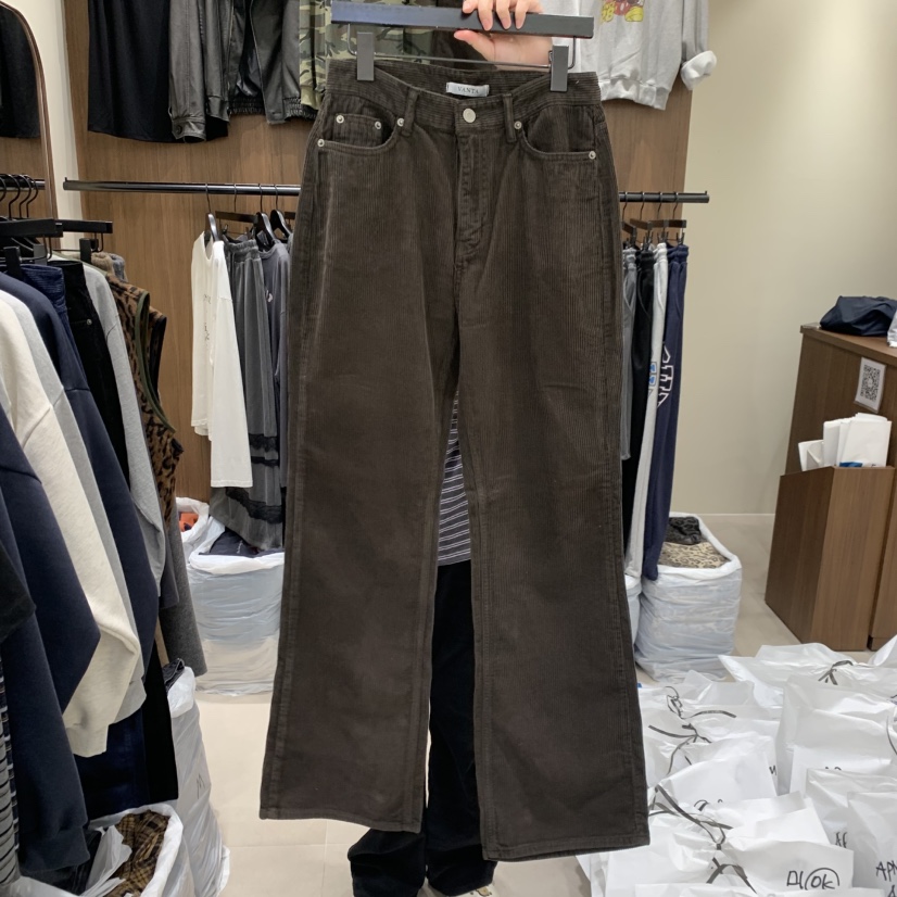 VANTA東大門實拍女裝新品休閑熱賣時尚推薦真品休閑褲燈芯絨VANTA休閑褲圖色1