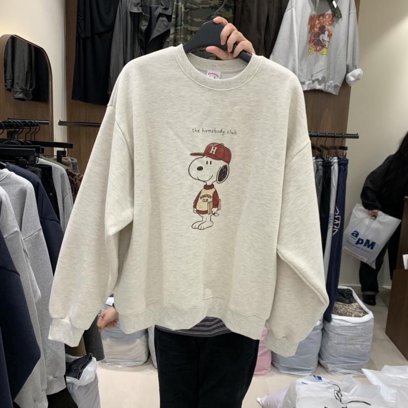 VANTA東大門代購女士新品人氣熱賣推薦休閑衛衣史努比加絨VANTA衛衣圖色1