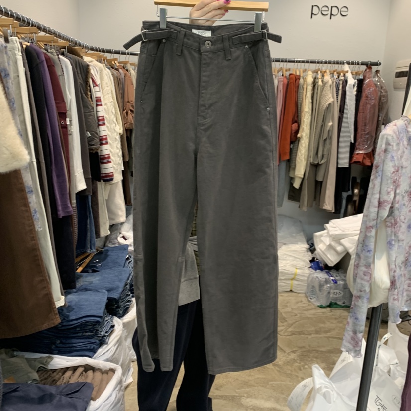 ALMOND PEPE東大門代購女士新品推薦熱賣真品休閑褲加絨ALMOND PEPE休閑褲圖色1墨