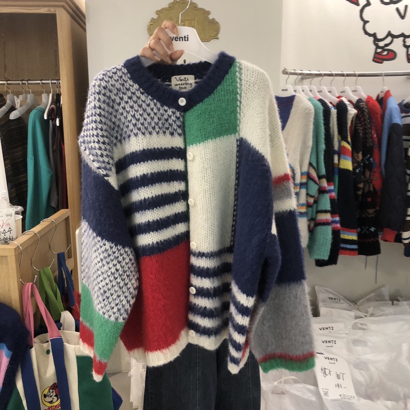 VENTI韓國代購女士新品熱賣人氣休閑時尚真品推薦毛衣開衫VENTI毛衣圖色1