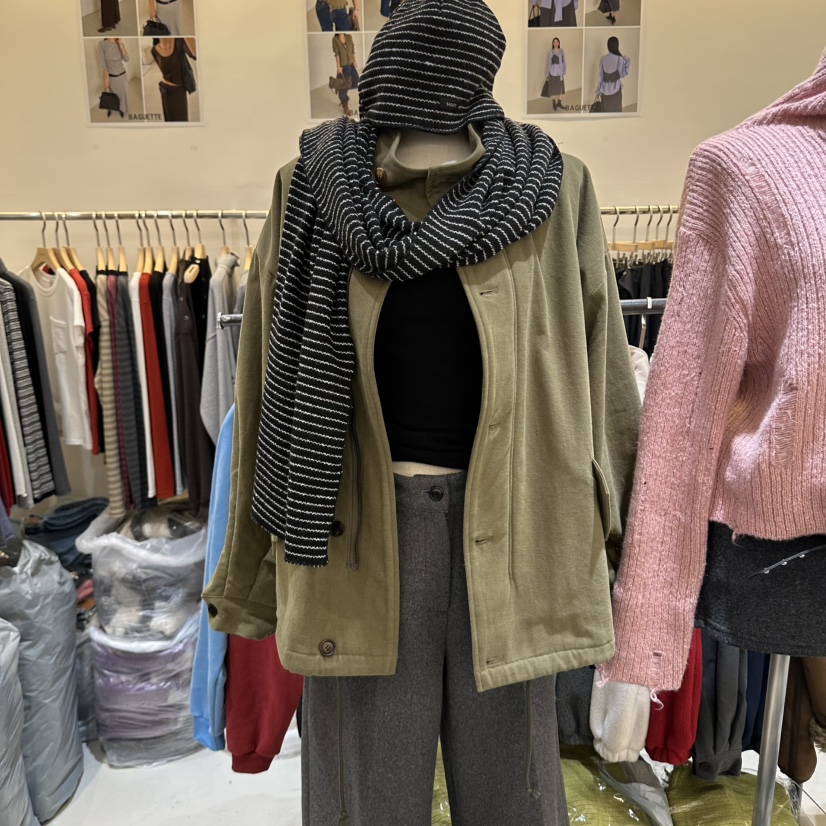BAGUETTE-P東大門實拍女裝新品時尚推薦夾克不含圍巾加絨BAGUETTE-P夾克圖色2