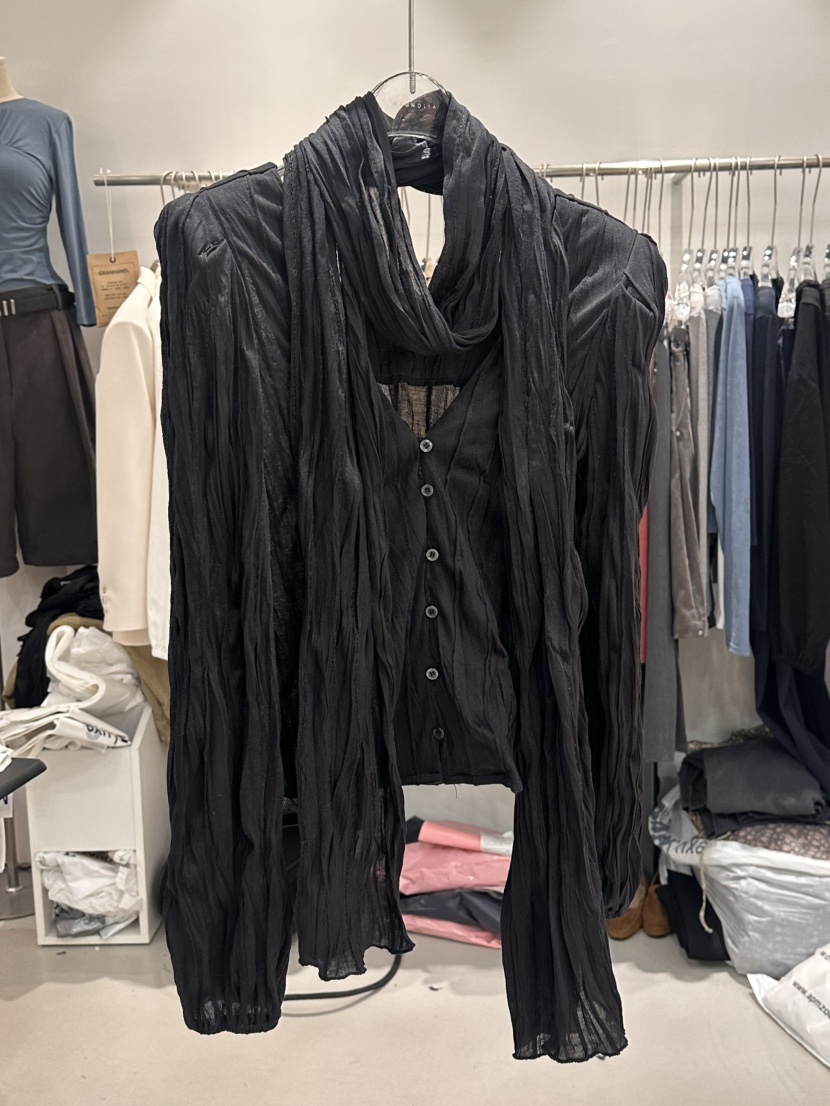 MAGNOLIA36-L東大門實拍女裝新品人氣時尚長袖T恤含圍巾MAGNOLIA36-L長袖T恤圖色2
