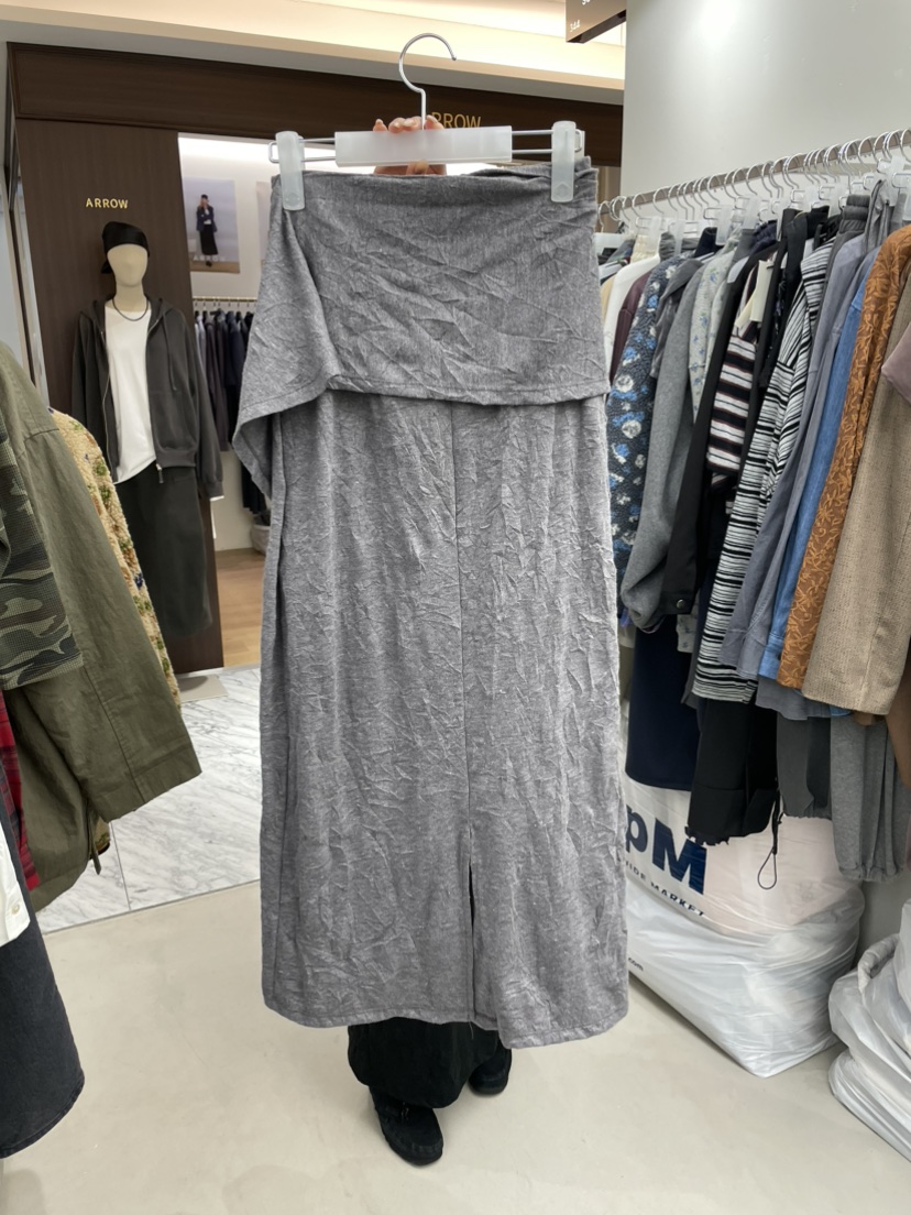 SOLD OUT韓國代購女裝新品真品推薦時尚熱賣人氣長裙褶皺SOLD OUT長裙