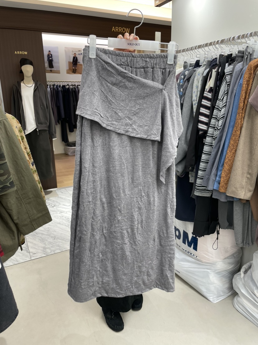 SOLD OUT韓國代購女裝新品真品推薦時尚熱賣人氣長裙褶皺SOLD OUT長裙圖色1