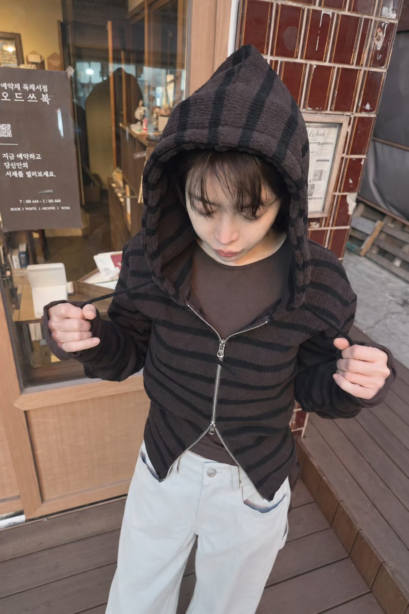 GENTLE B/LOVENTINA東大門代購女士新款休閑衛衣拉鏈連帽衫GENTLE B/LOVENTINA衛衣