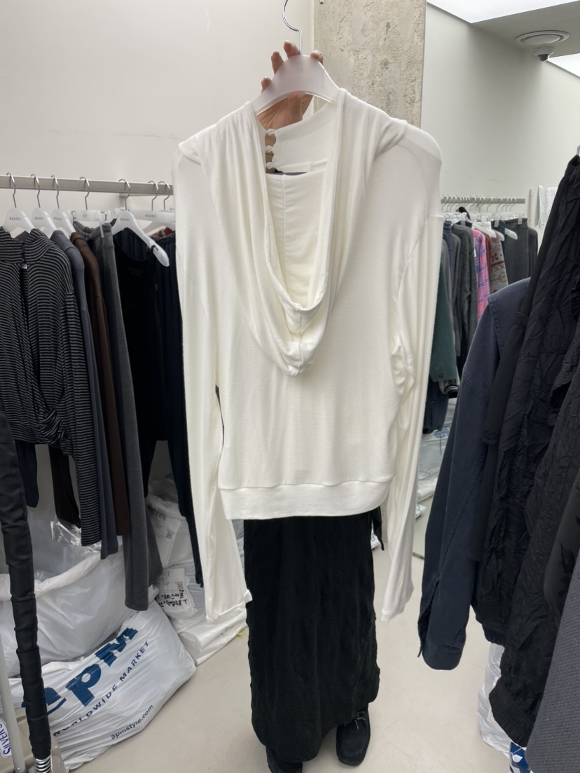 SOLD OUT韓國直郵女裝新款熱賣休閑長袖T恤不含內搭連帽衫SOLD OUT長袖T恤