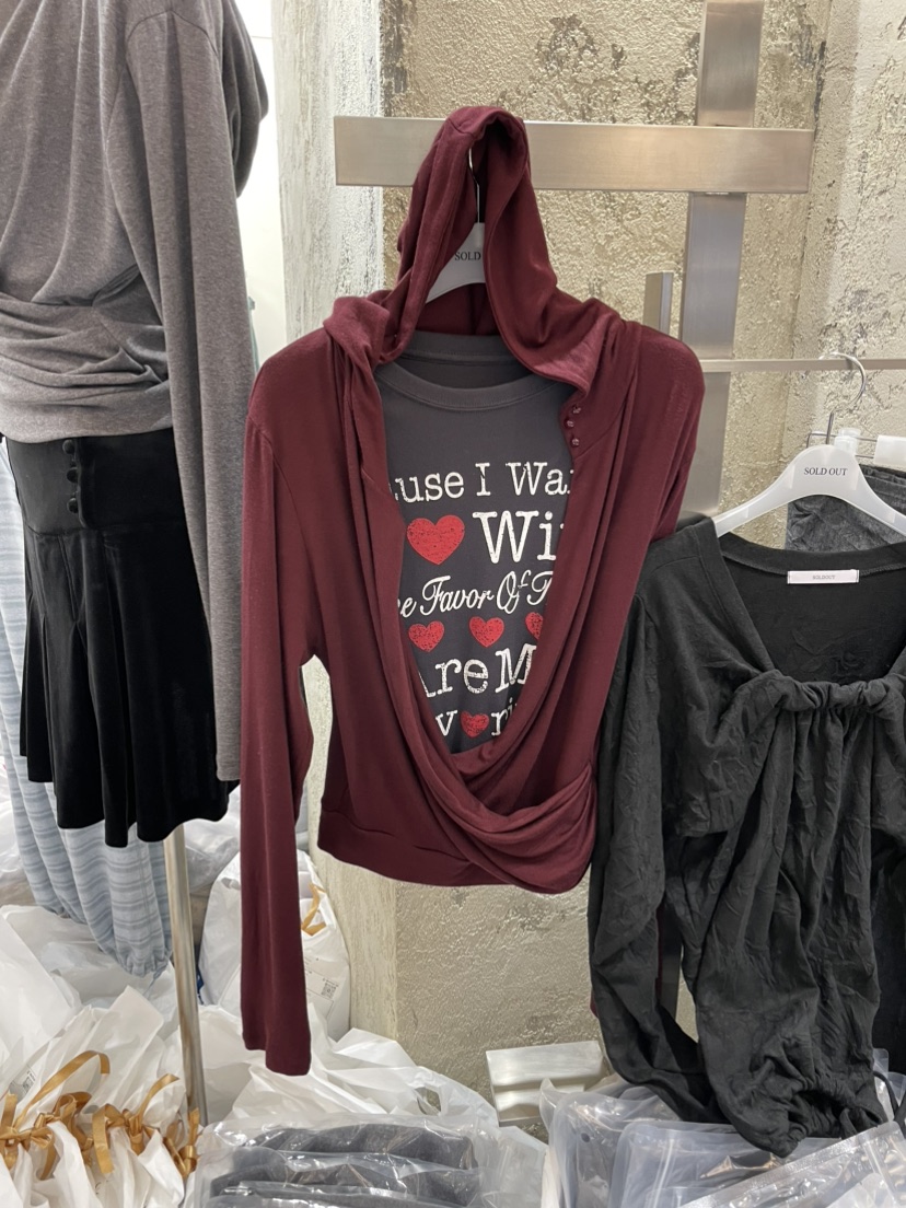 SOLD OUT韓國直郵女裝新款熱賣休閑長袖T恤不含內搭連帽衫SOLD OUT長袖T恤圖色6
