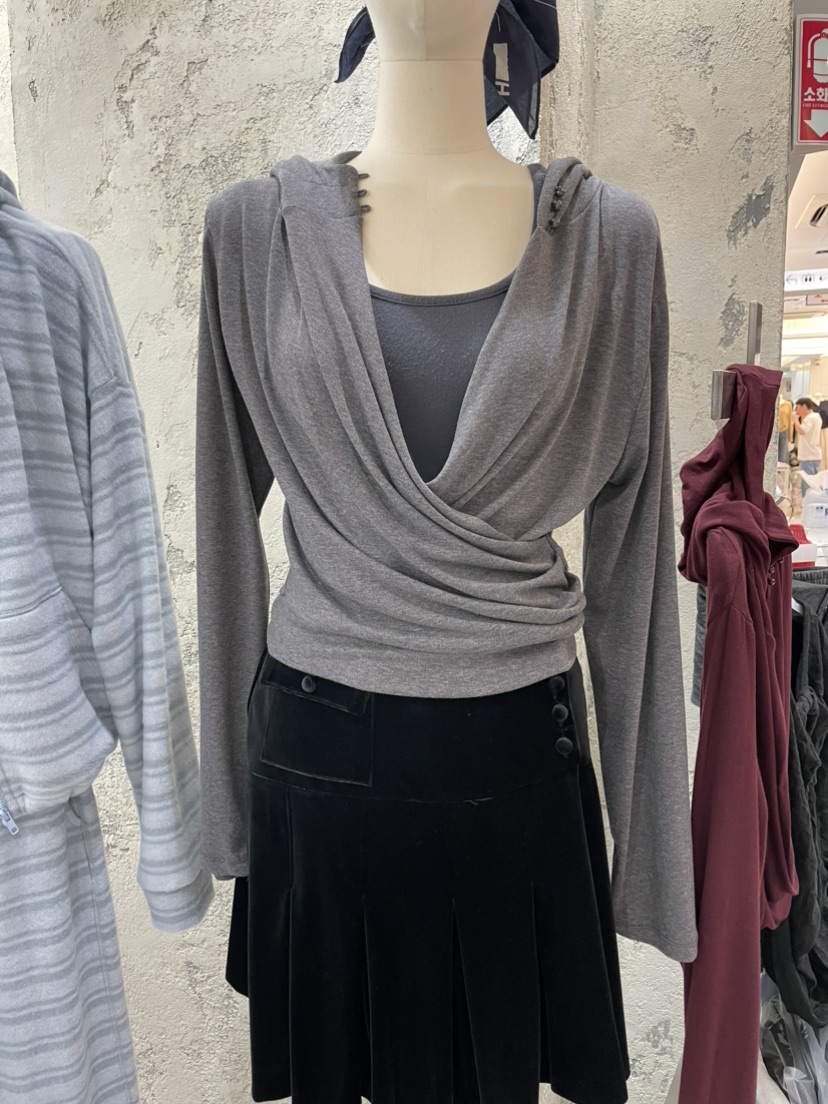 SOLD OUT韓國直郵女裝新款熱賣休閑長袖T恤不含內搭連帽衫SOLD OUT長袖T恤圖色7