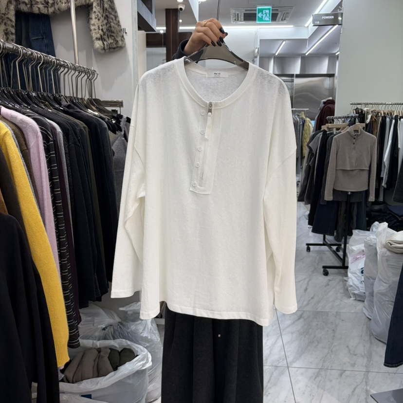 THE SIL韓國直郵女裝新品真品休閑推薦人氣時尚熱賣長袖T恤THE SIL/1 2ILLY長袖T恤圖色1