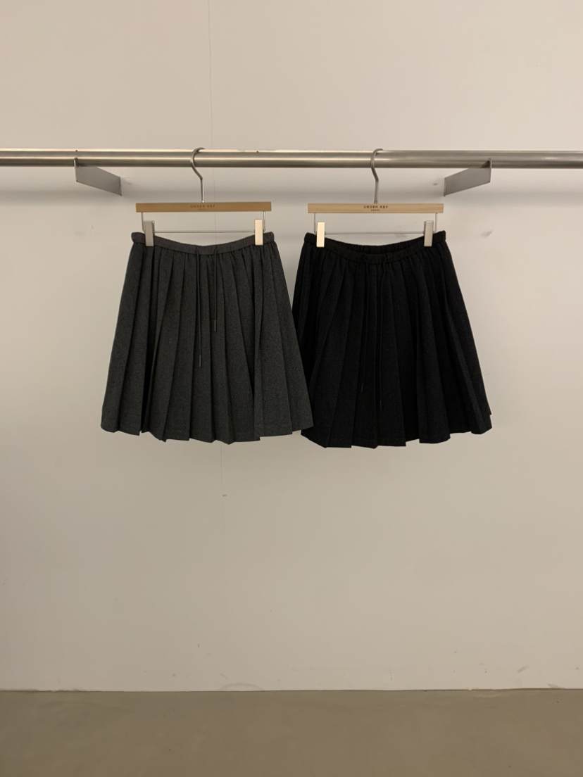 UNDER KEY東大門實拍女士新品時尚真品休閑人氣短裙褶裥UNDER KEY短裙