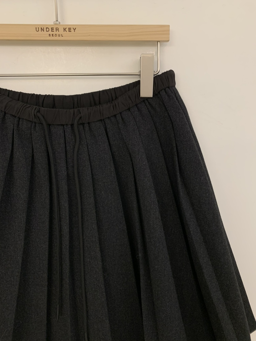 UNDER KEY東大門實拍女士新品時尚真品休閑人氣短裙褶裥UNDER KEY短裙