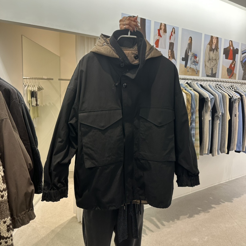 MARAN-P東大門實拍女裝新品人氣時尚夾克連帽衫口袋絎縫棉MARAN/GRMS夾克圖色2