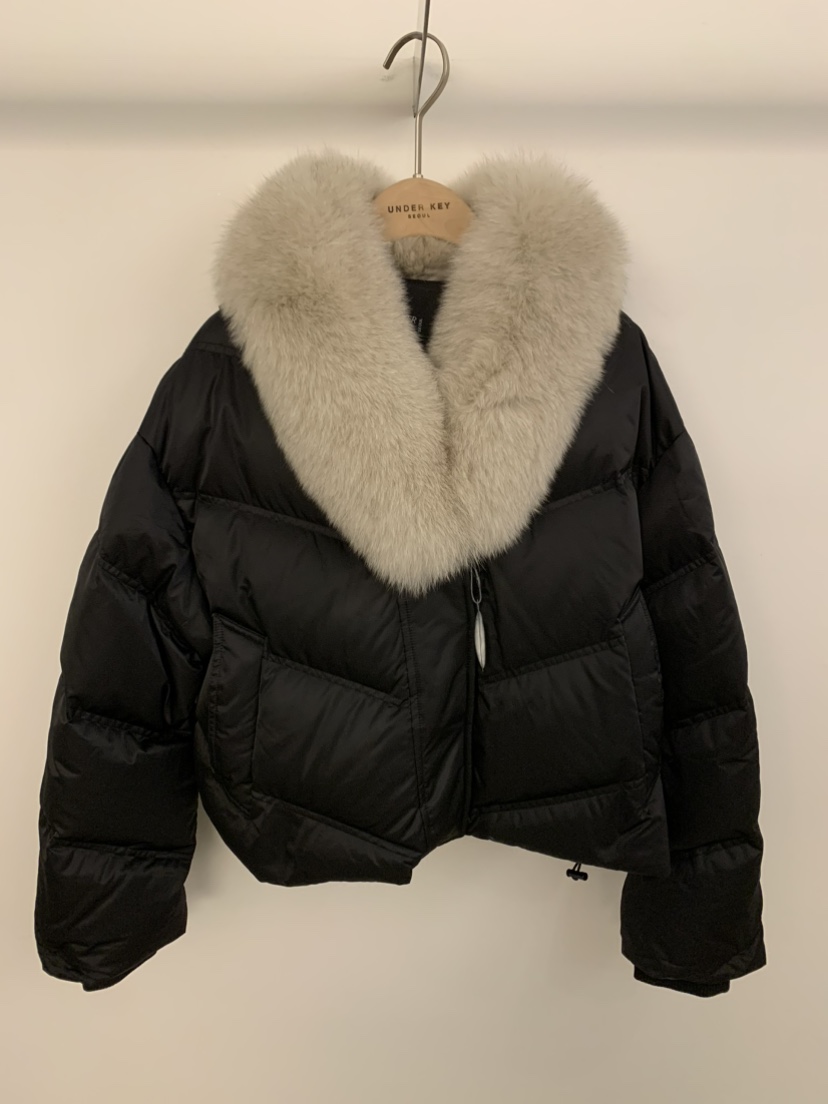 UNDER KEY東大門實拍女裝新品真品短款羽絨服狐貍毛填充鴨絨UNDER KEY短款羽絨服圖色2