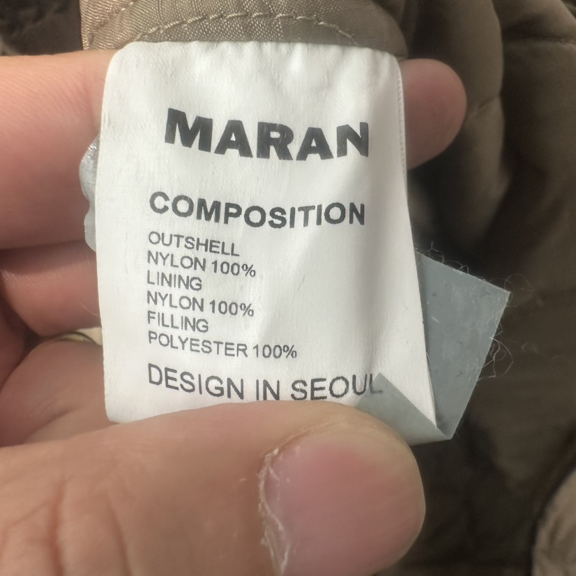 MARAN-P東大門實拍女士新款休閑人氣短款棉服絎縫連帽棉MARAN/GRMS短款棉服