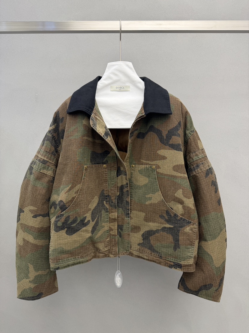 SYMBOL韓國直郵女裝新款休閑推薦真品短款羽絨服羽絨服迷彩SYMBOL短款羽絨服圖色1