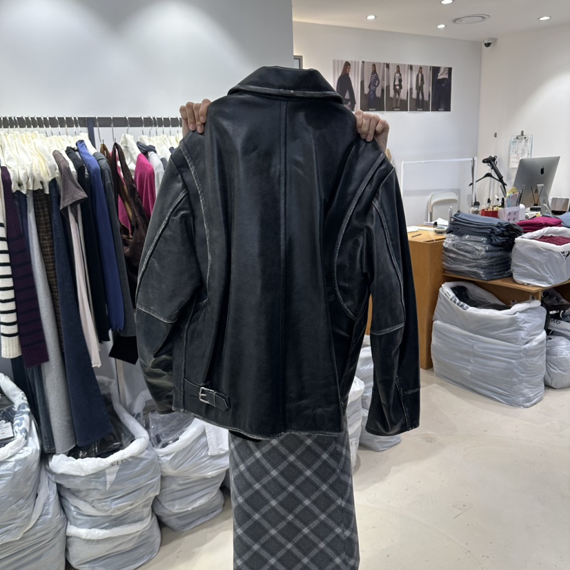 HELVETICA PLUS韓國直郵女裝新品熱賣休閑推薦時尚皮衣皮革HELVETICA皮衣