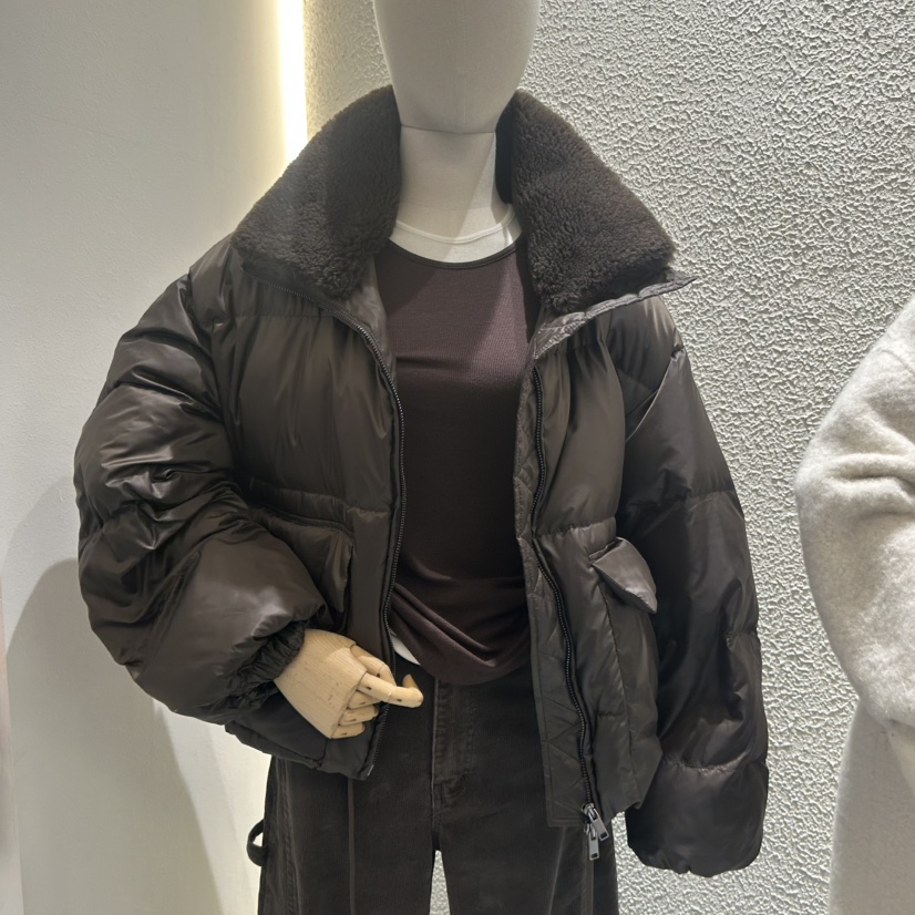 BLUEI-D/N SHARP東大門代購女裝新款推薦短款羽絨服鴨絨Blue i-d/N SHARP短款羽絨服圖色2棕色