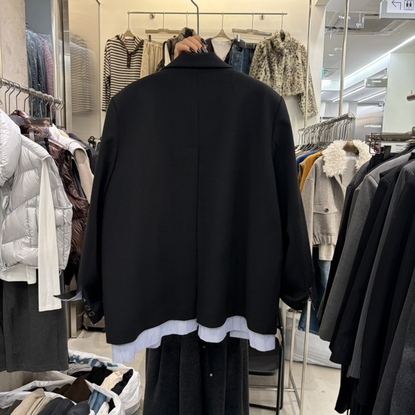 THE SIL東大門實拍女士新品推薦真品熱賣休閑西裝西服撞色THE SIL/1 2ILLY西裝/西服