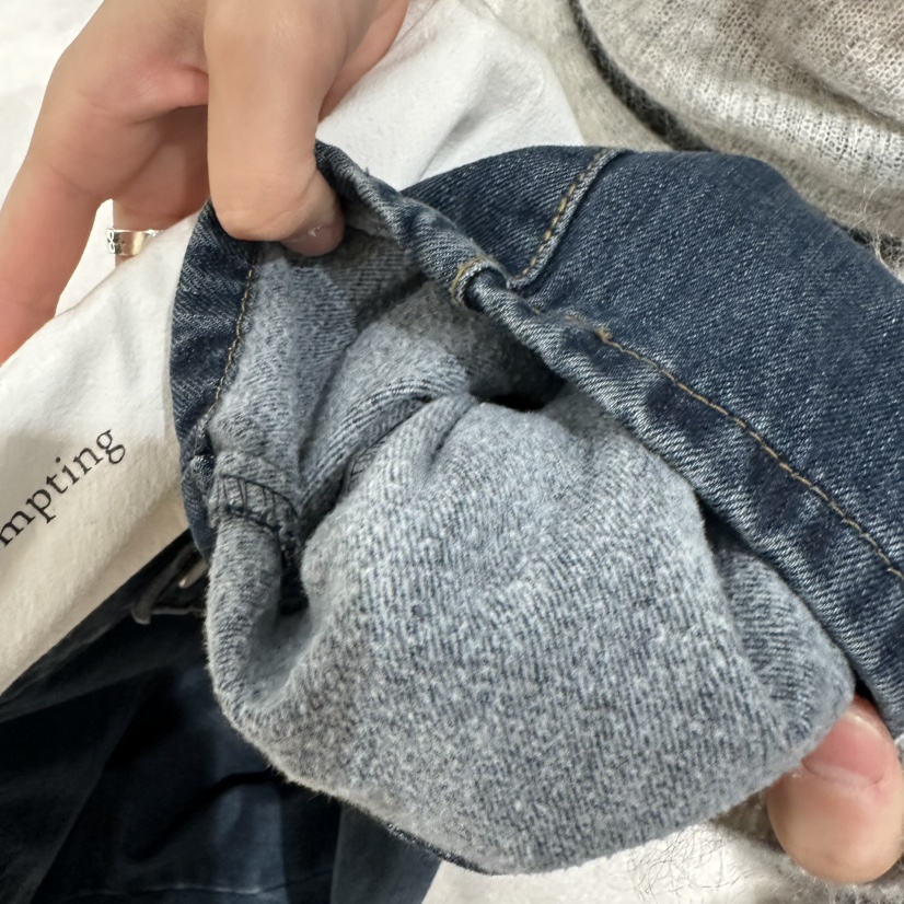 TEMPTING東大門代購女裝新款熱賣休閑真品人氣牛仔褲拉絨TEMPTING牛仔褲
