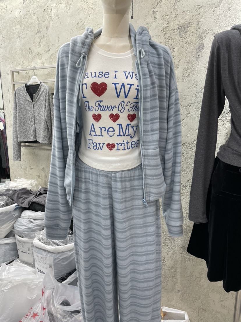 SOLD OUT韓國代購女士新品休閑熱賣衛衣拉鏈連帽衫針織拉鏈SOLD OUT衛衣圖色2