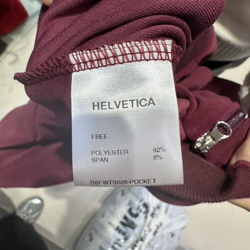 HELVETICA PLUS韓國直郵女士新品推薦休閑衛衣天鵝絨口袋HELVETICA衛衣