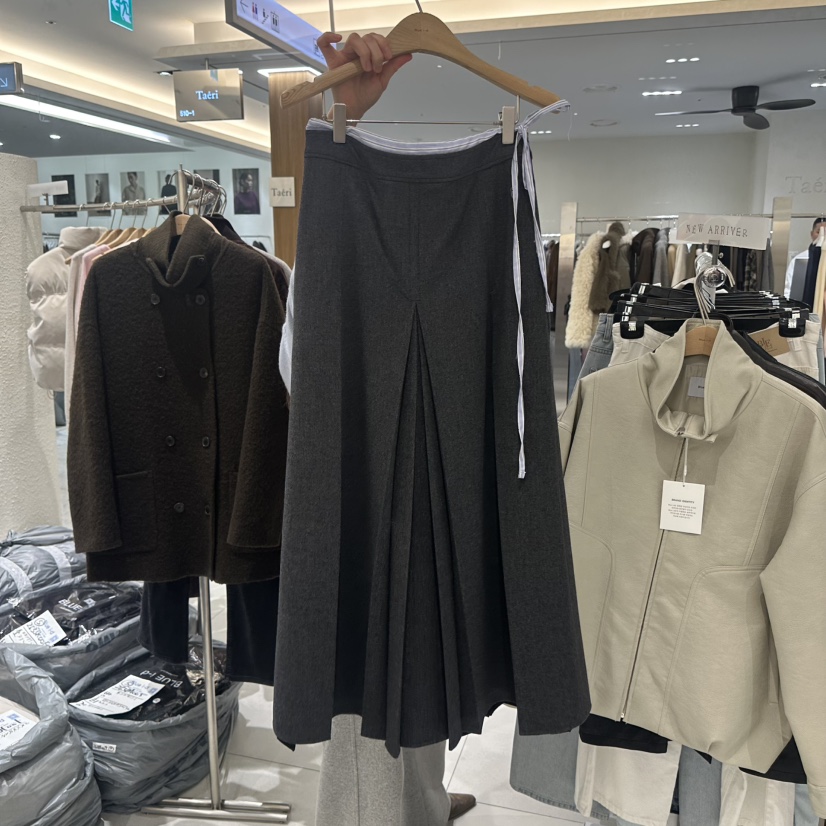 BLUEI-D/N SHARP韓國代購女士新款推薦熱賣真品休閑長裙Blue i-d/N SHARP長裙圖色1墨色