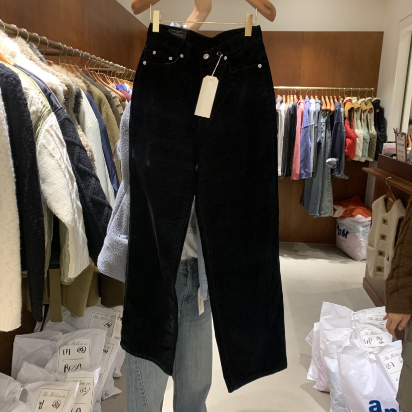 HEBON韓國代購女士新款人氣休閑推薦真品時尚熱賣休閑褲絲絨HEBON休閑褲圖色1