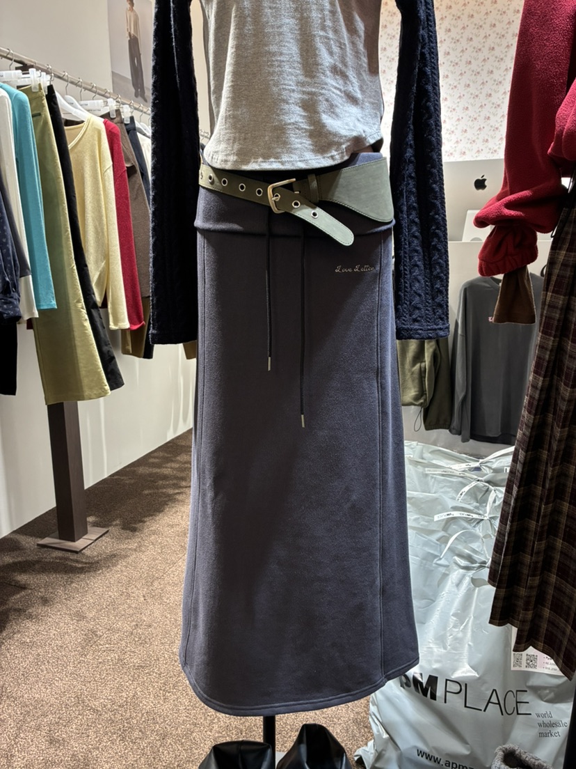 LOVE LETTER韓國直郵女裝新品職業推薦熱賣長裙不含腰帶LOVE LETTER長裙圖色1