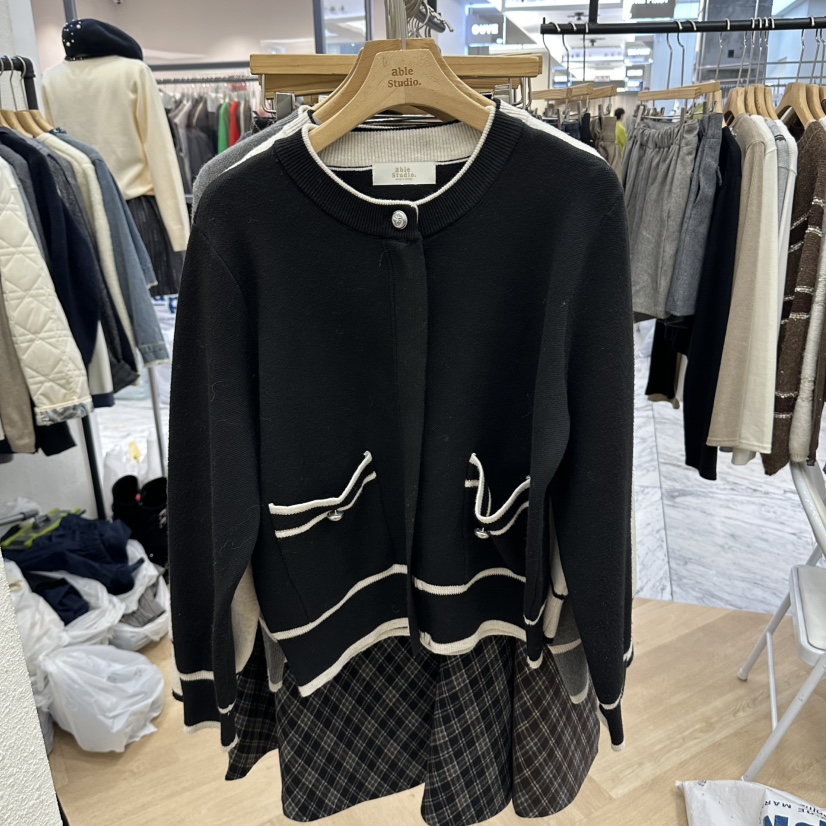 ABLESTUDIO東大門實拍女士新品休閑真品人氣職業推薦開衫ABLESTUDIO開衫圖色3