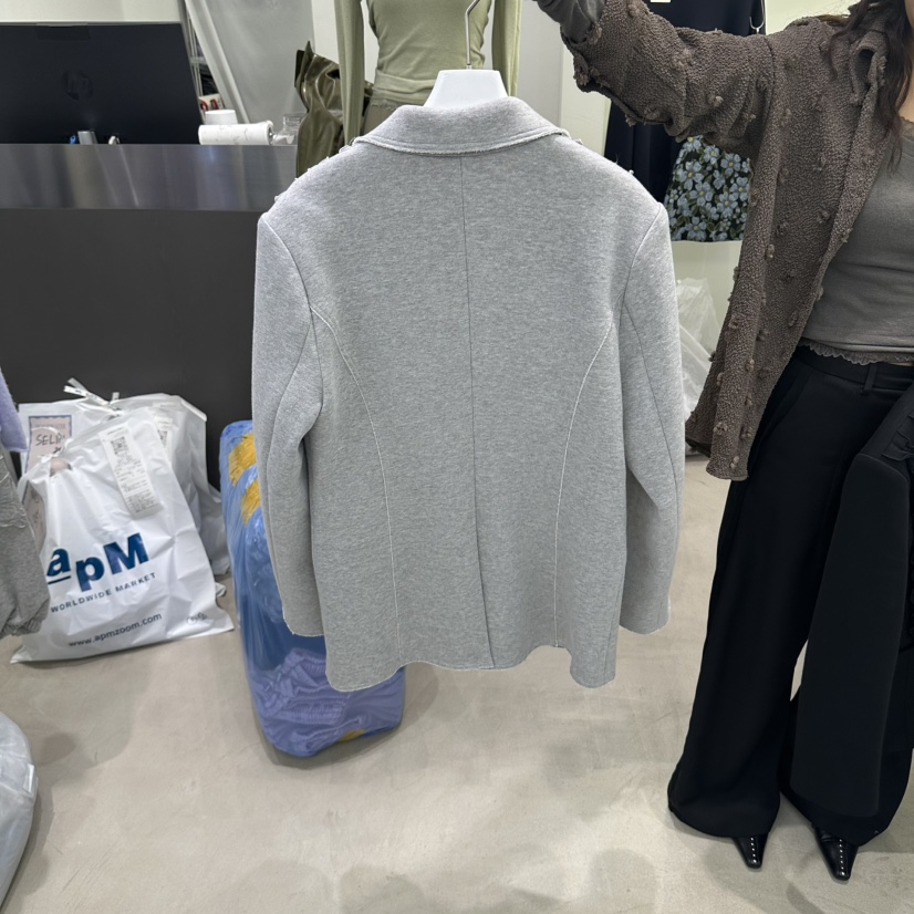 WAVEWATER東大門代購女士新款時尚熱賣真品人氣西裝西服褶邊WAVEWATER西裝/西服