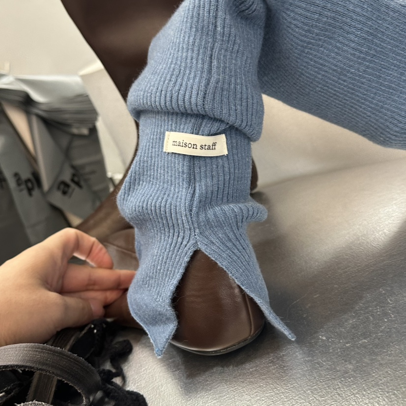 DOUBLE STANDARD/LE SMOKING/MAISONSTAFF東大門代購女士新品熱賣襪子羅紋MAISONSTAFF襪子