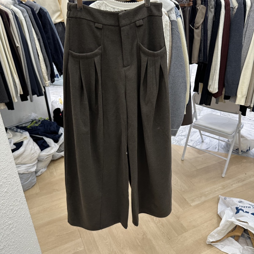 ABLESTUDIO東大門代購女裝新款推薦熱賣時尚真品休閑休閑褲ABLESTUDIO休閑褲圖色2棕色