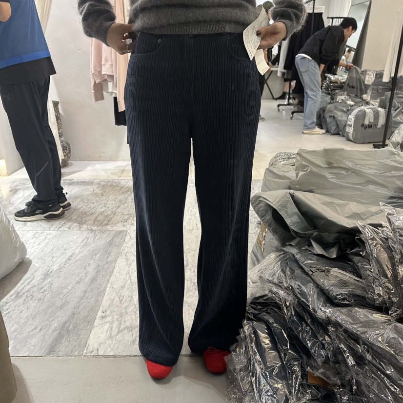 DOUBLE STANDARD/LE SMOKING/MAISONSTAFF韓國直郵女士新品真品休閑褲MAISONSTAFF休閑褲圖色2深藍色