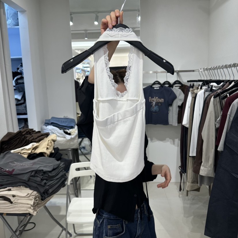 KIRKE韓國代購女裝新品職業人氣熱賣真品休閑吊帶背心蕾絲KIRKE吊帶/背心