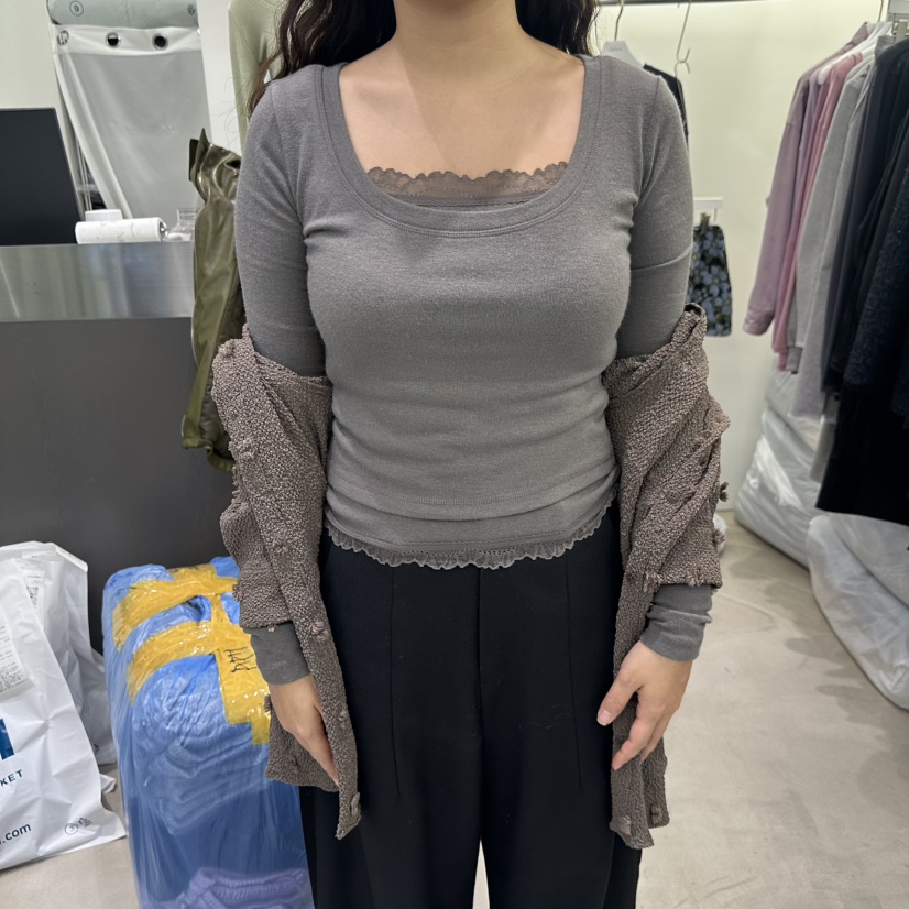 WAVEWATER韓國直郵女裝新品時尚職業熱賣推薦長袖T恤不含WAVEWATER長袖T恤圖色3