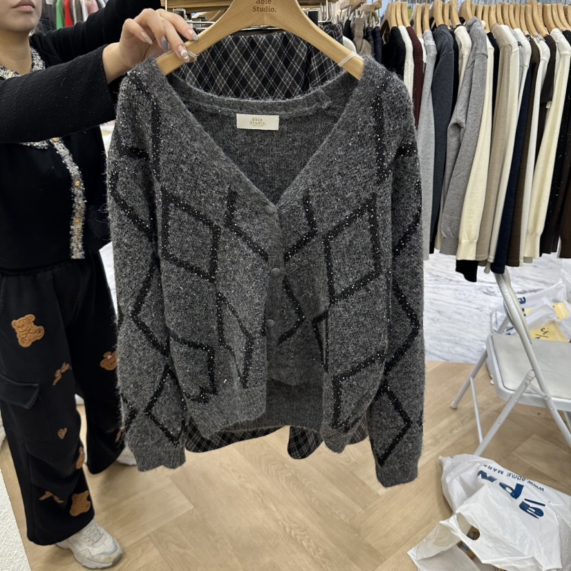 ABLESTUDIO東大門直郵女裝新品休閑熱賣推薦時尚開衫開襟ABLESTUDIO開衫圖色2