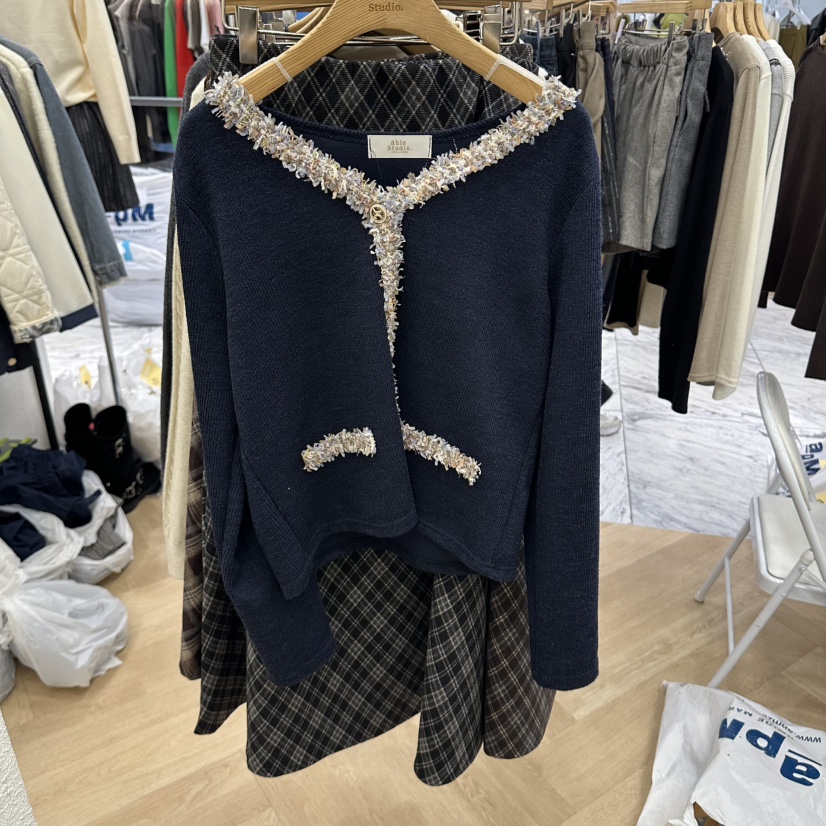 ABLESTUDIO東大門直郵女裝新款職業真品推薦休閑熱賣開衫ABLESTUDIO開衫圖色3