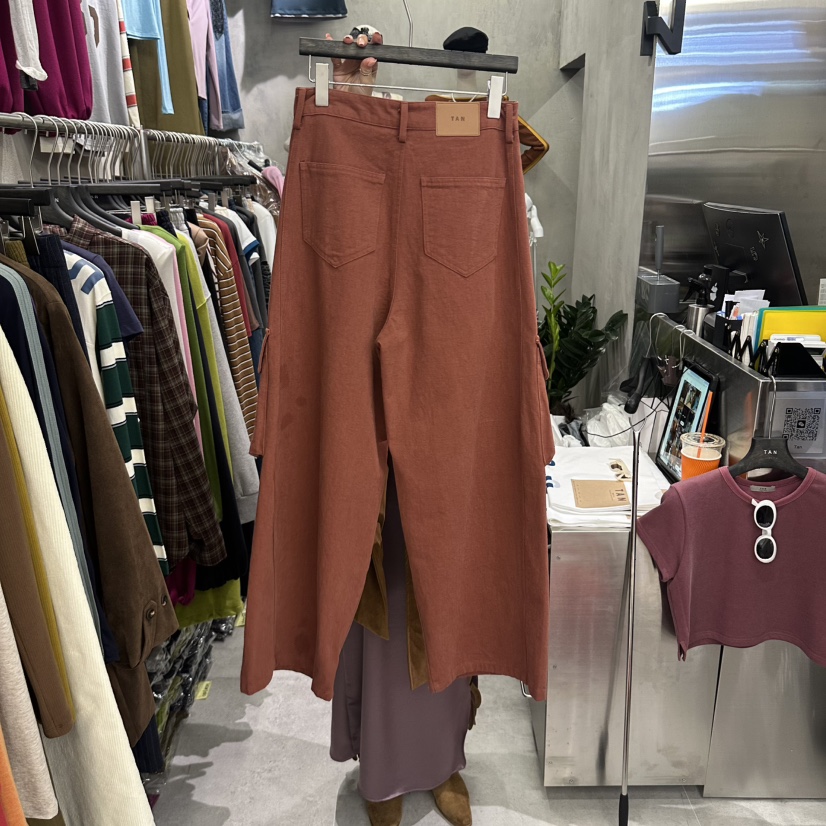 TAN東大門實拍女士新品休閑職業熱賣時尚真品休閑褲不含腰帶TAN休閑褲